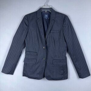 Gap Blazer Jacket Men Sports Coat Pinstripe  Two-button  Size 8 Front Pockets Bl